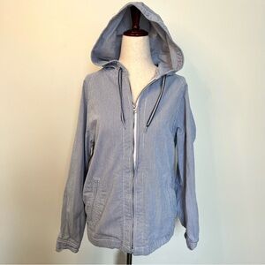Gap Blue Striped Hooded Jacket